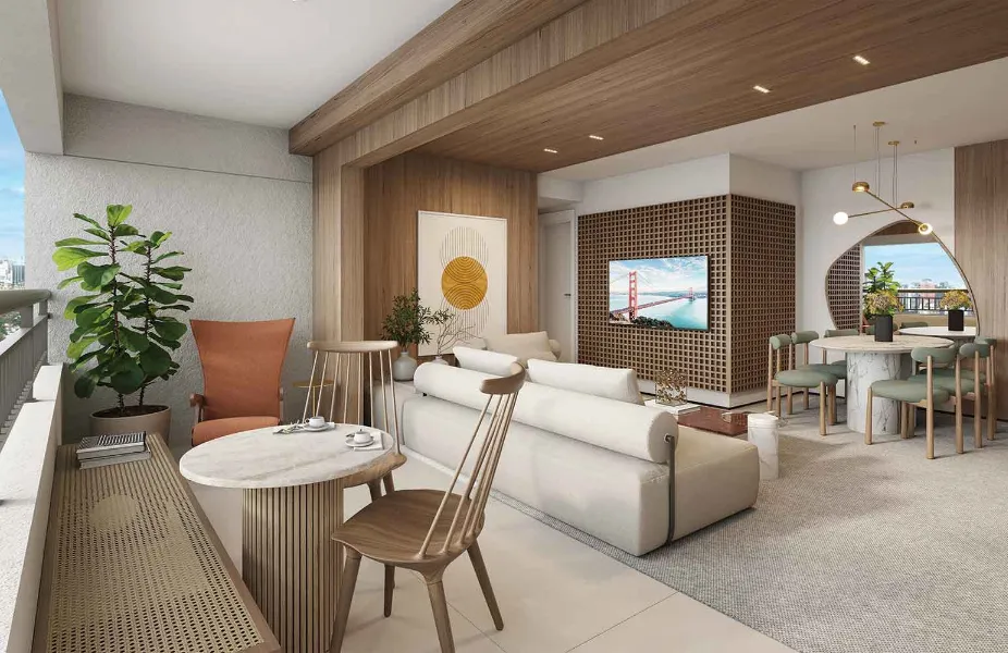 Terraço 2 dormitórios 70m² ponta